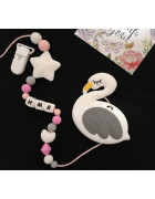 Набор для грызунка Фламинго белый с розовым БЕЗ ИМЕНИ